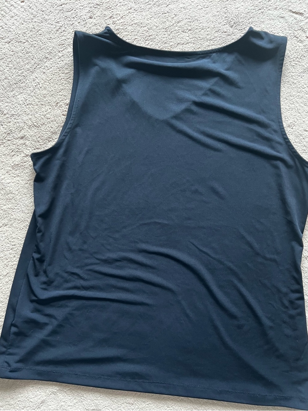 Cleo Navy Blue Office Summer V-Neck Sleeveless Fully Lined Tank-XL - Picture 6 of 11